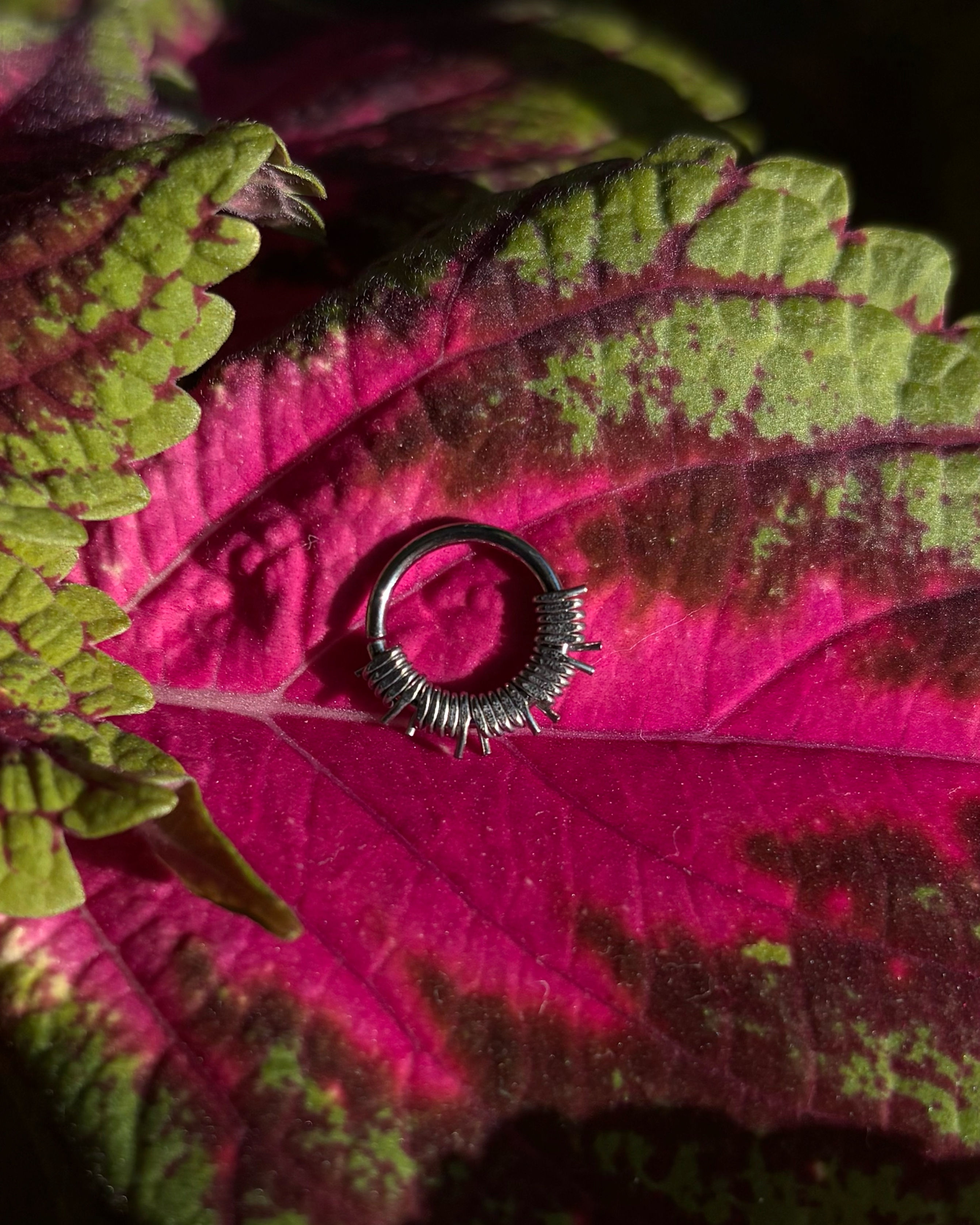 Apex Handcrafted Niobium Terror Seam Ring