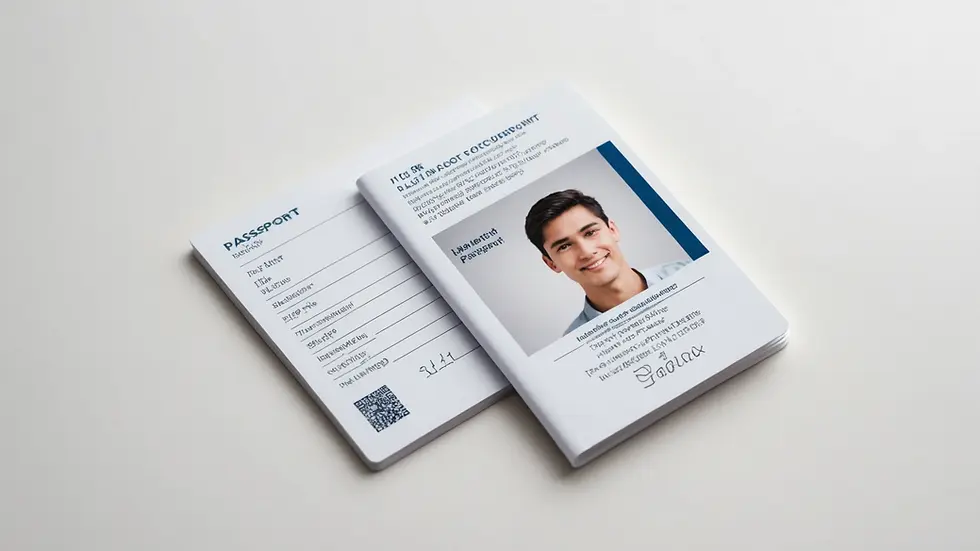 Close-up of plain white background for passport photos