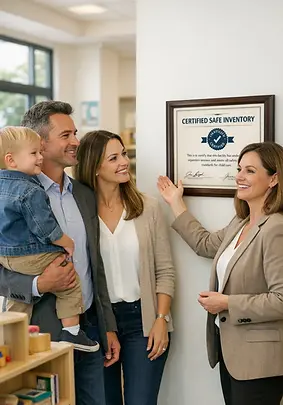 Inspection-ready action log documenting recall review for a childcare center