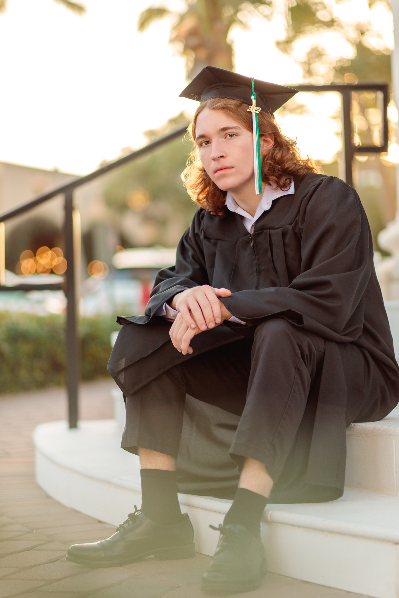 Senior boy session graduating senior photos downtown Naples, FL Photographer