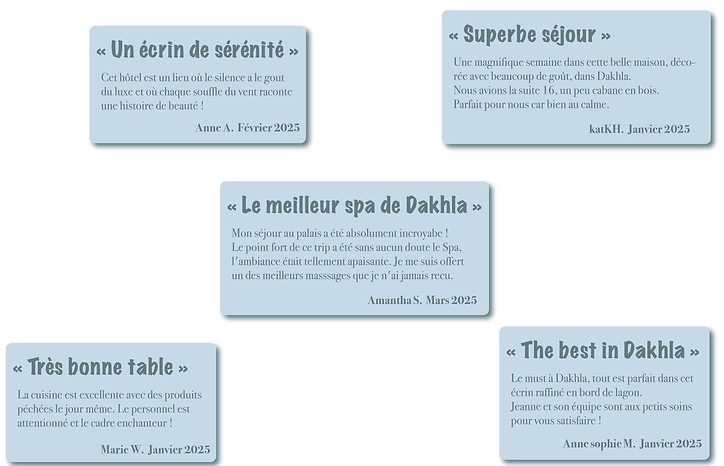 Les avis cleints du palais rhoul