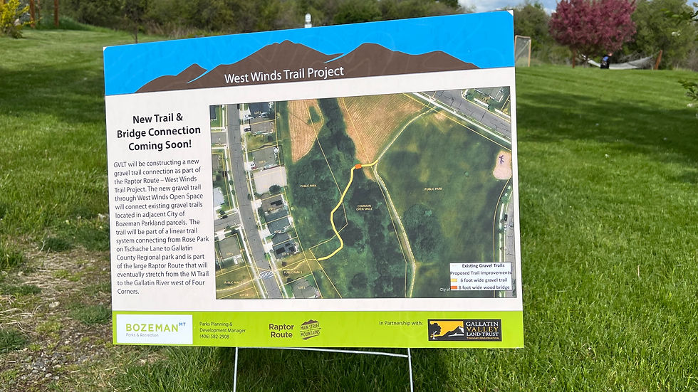 Project Sign - West Winds HOA Trail Project (2025)