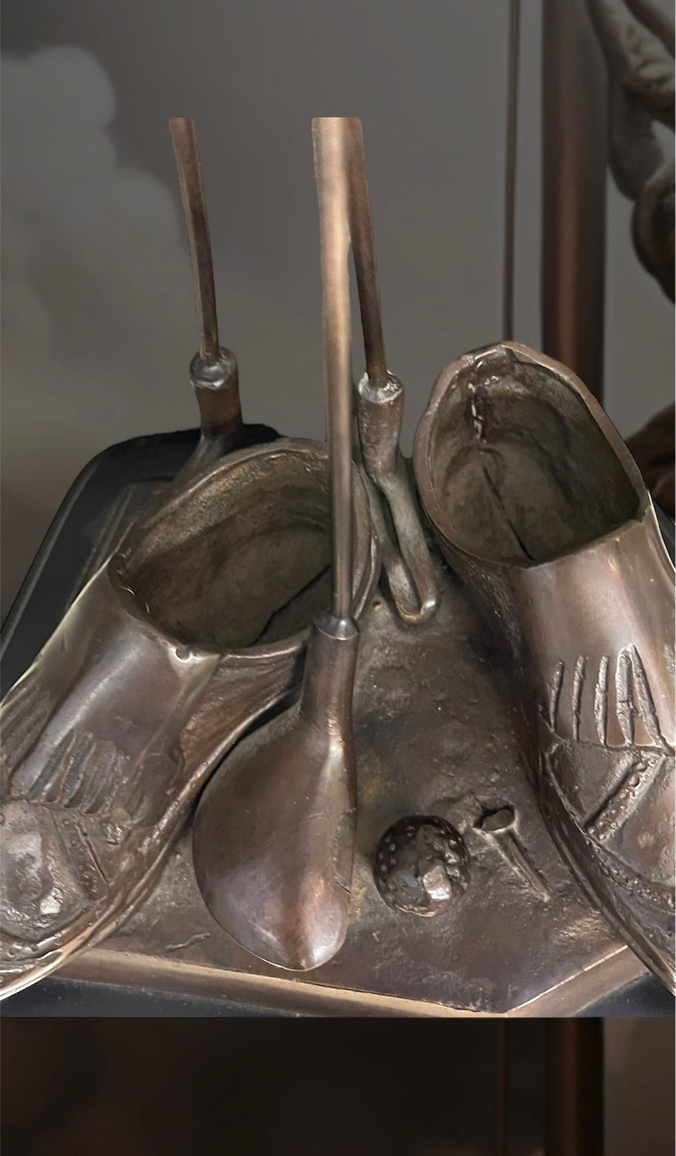 Thumbnail: Vintage Brass Shoes Figure Statue Sculpture