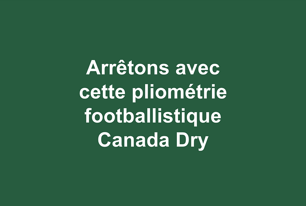 L’entraînement de la vraie pliométrie footballistique