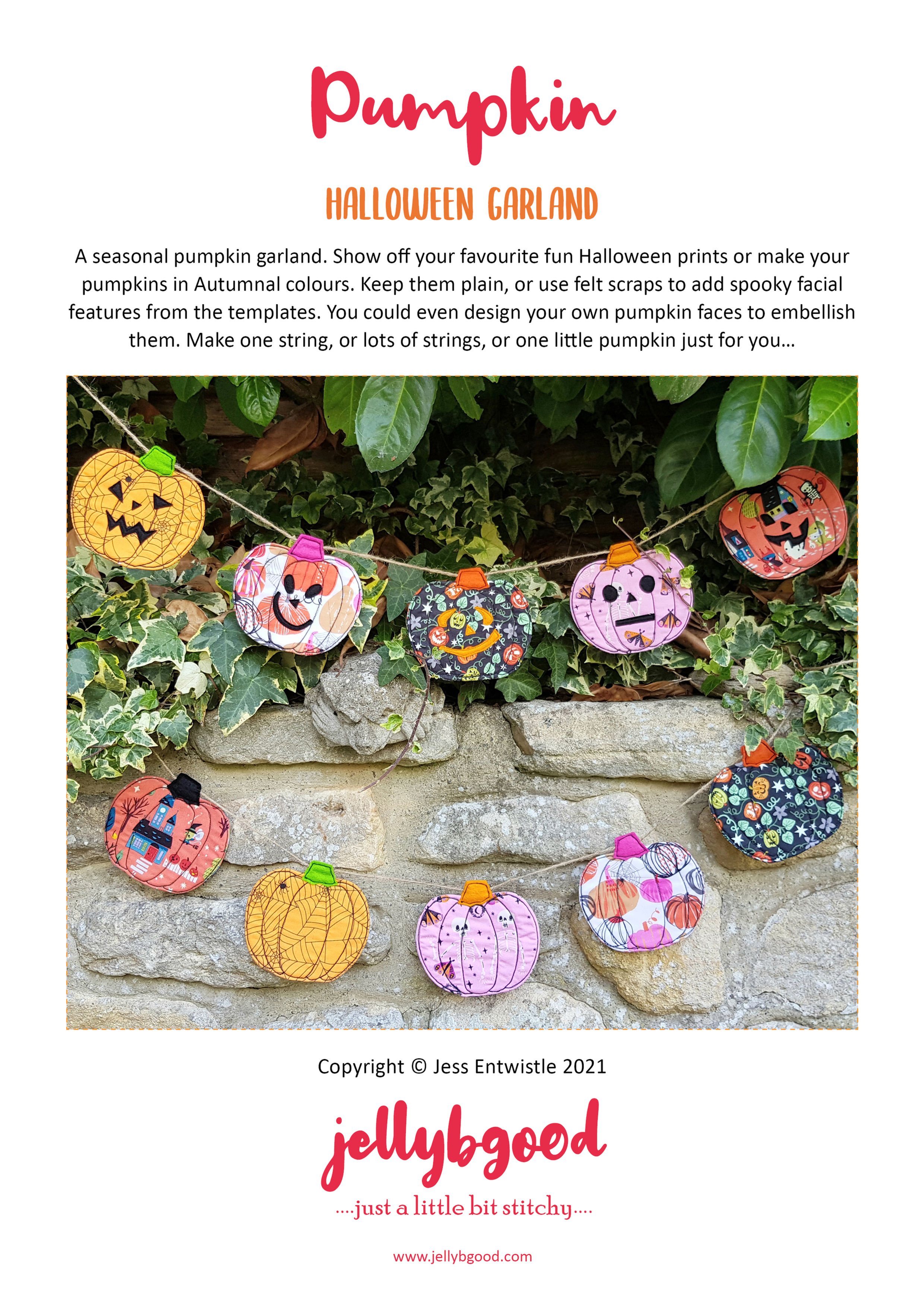 Pumpkin Garland PDF pattern