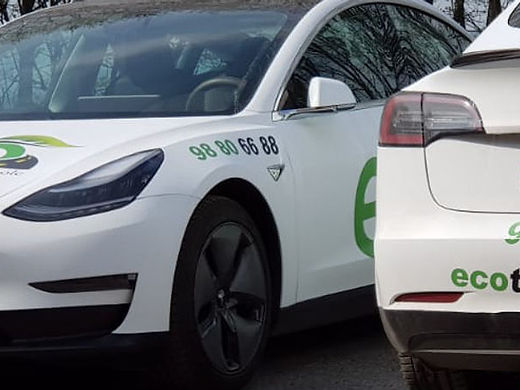 Eco Trafikkskole Tesla skolebiler på Økern i Oslo