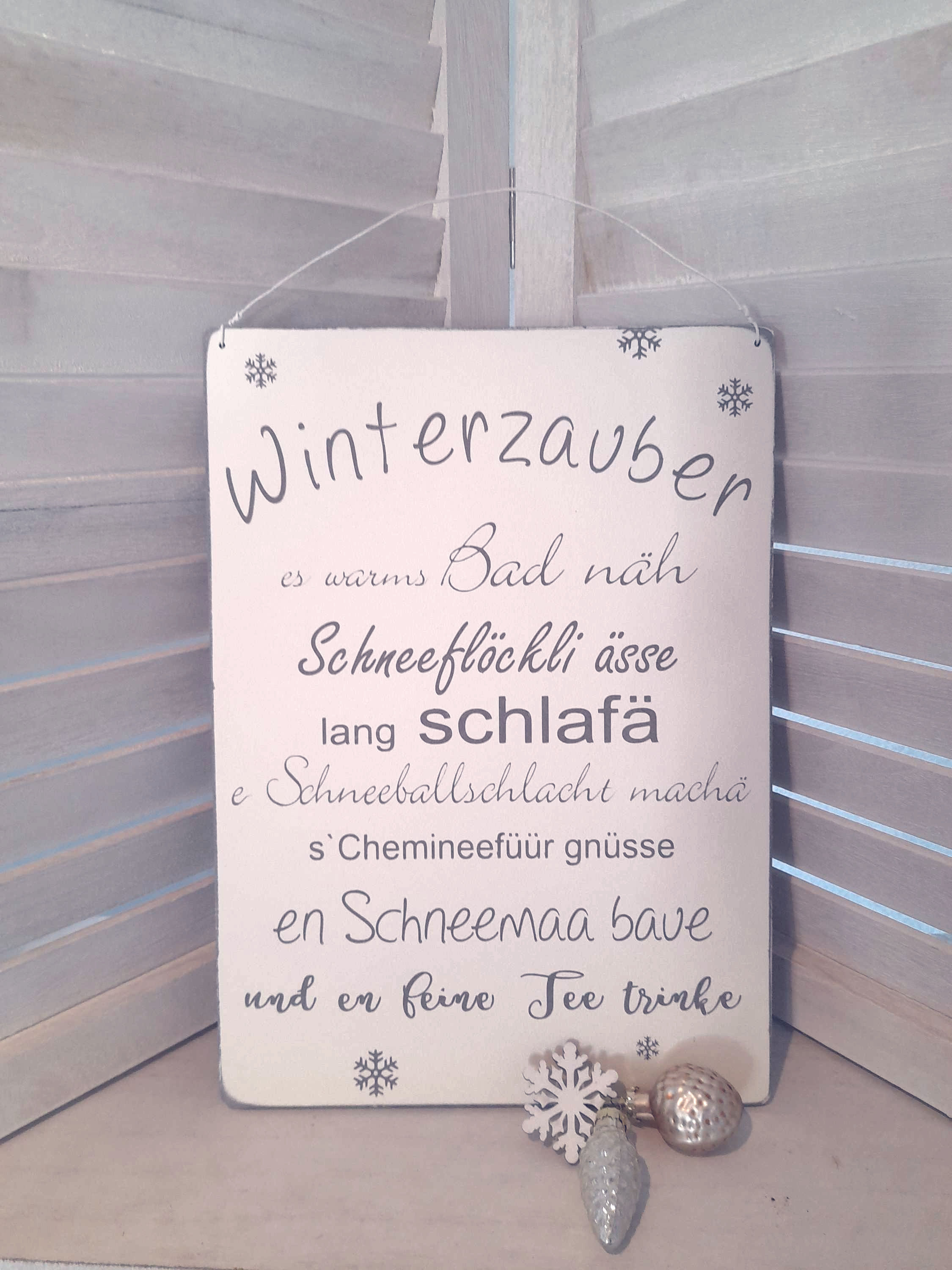 Winterzauber Schild