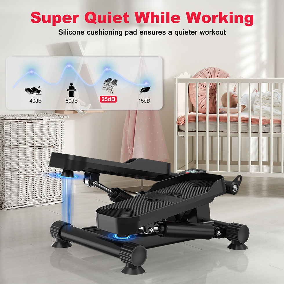 Thumbnail: GartistG0 Mini Stepper Exercise Machine, Steppers with Resistance Bands, Step Ma