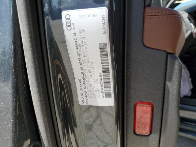 Thumbnail: WAUENAF4XKA044654 AUDI A4 2019 CHARCOAL PREMIUM VIN: