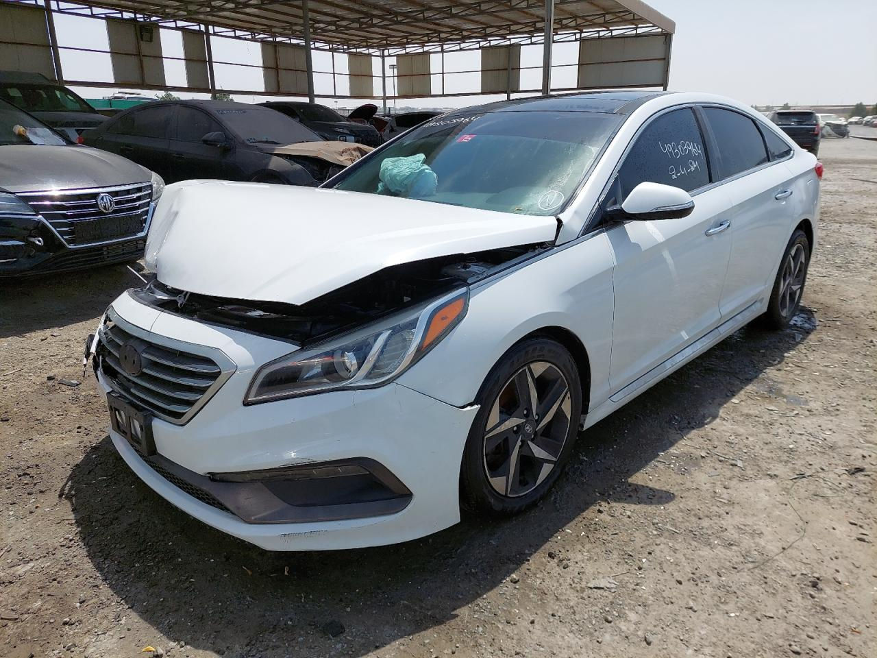 5NPE34AF0FH080435 HYUNDAI SONATA 2015 WHITE VIN: Water/flood