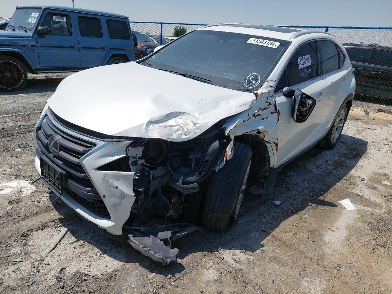 JTJBARBZXF2011586 LEXUS NX 200T 2015 WHITE VIN: