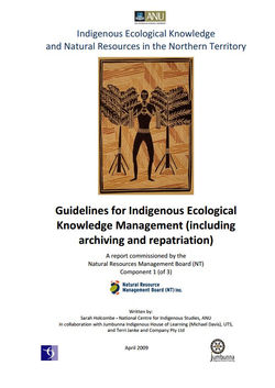 Indigenous Ecological Knowledge