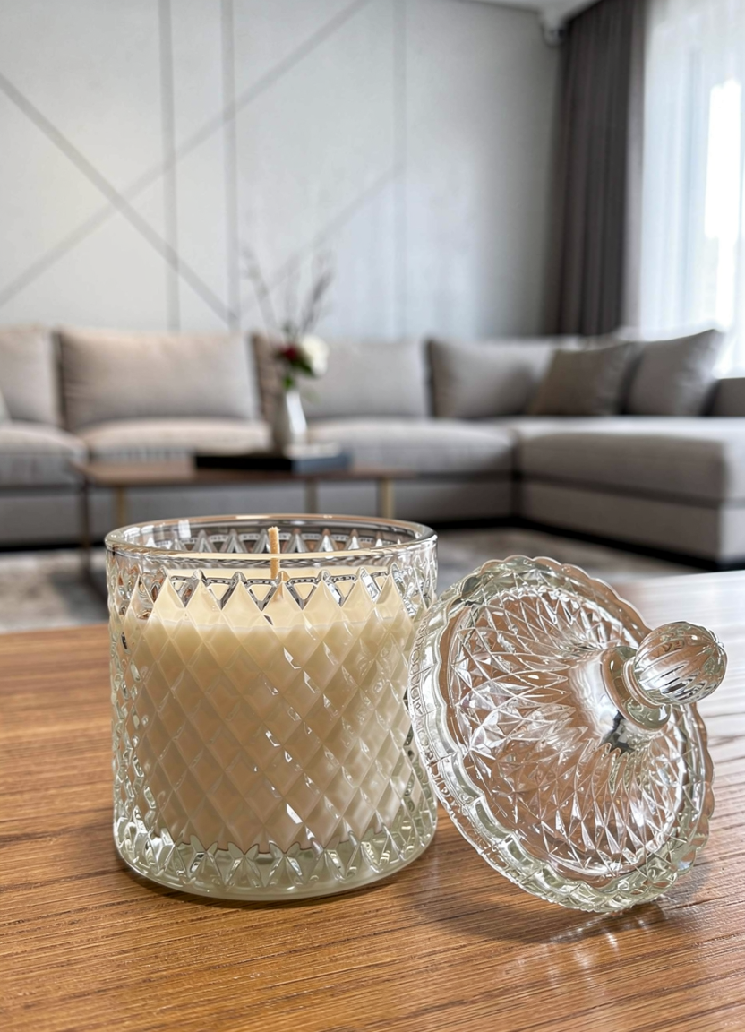 Thumbnail: 15oz Elegant Soy Candle - in elegant engen glass container