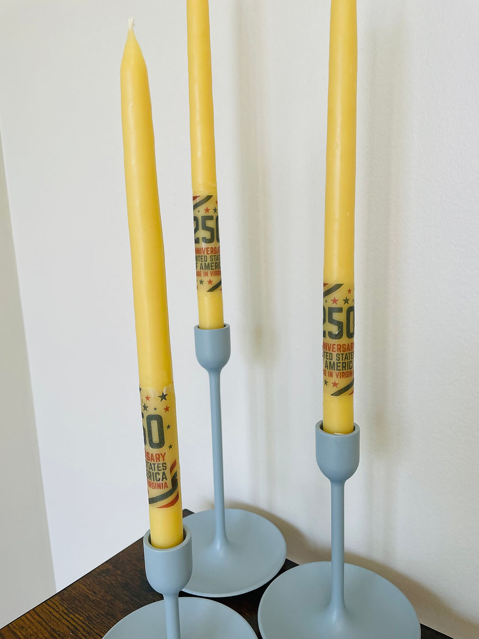 Thumbnail: Virginia Commemorative Taper Candle - Organic Beeswax - American sourced