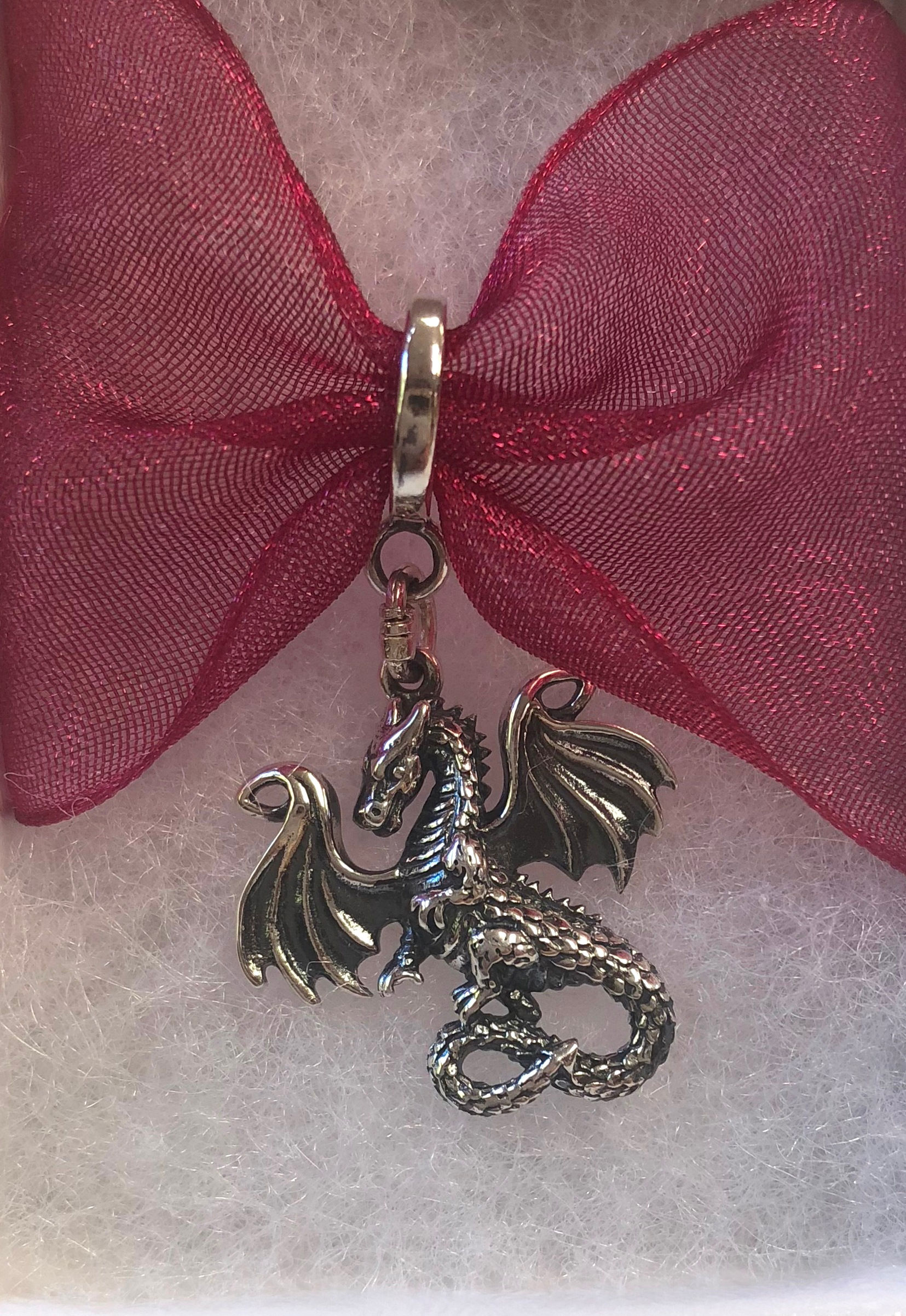 Sterling Dragon Charm