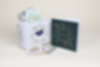 Double-size card keepsake box with floral design and matching memory book labeled Just Married, holds up to 120 cards