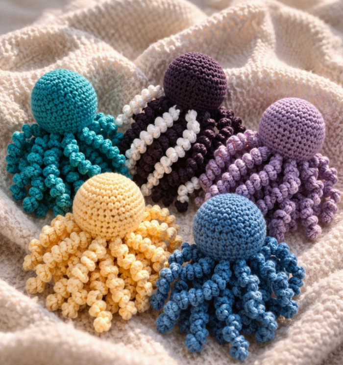 crocheted octopi for NICU babies