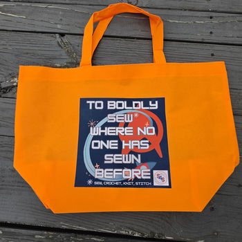 orange shop hop bag