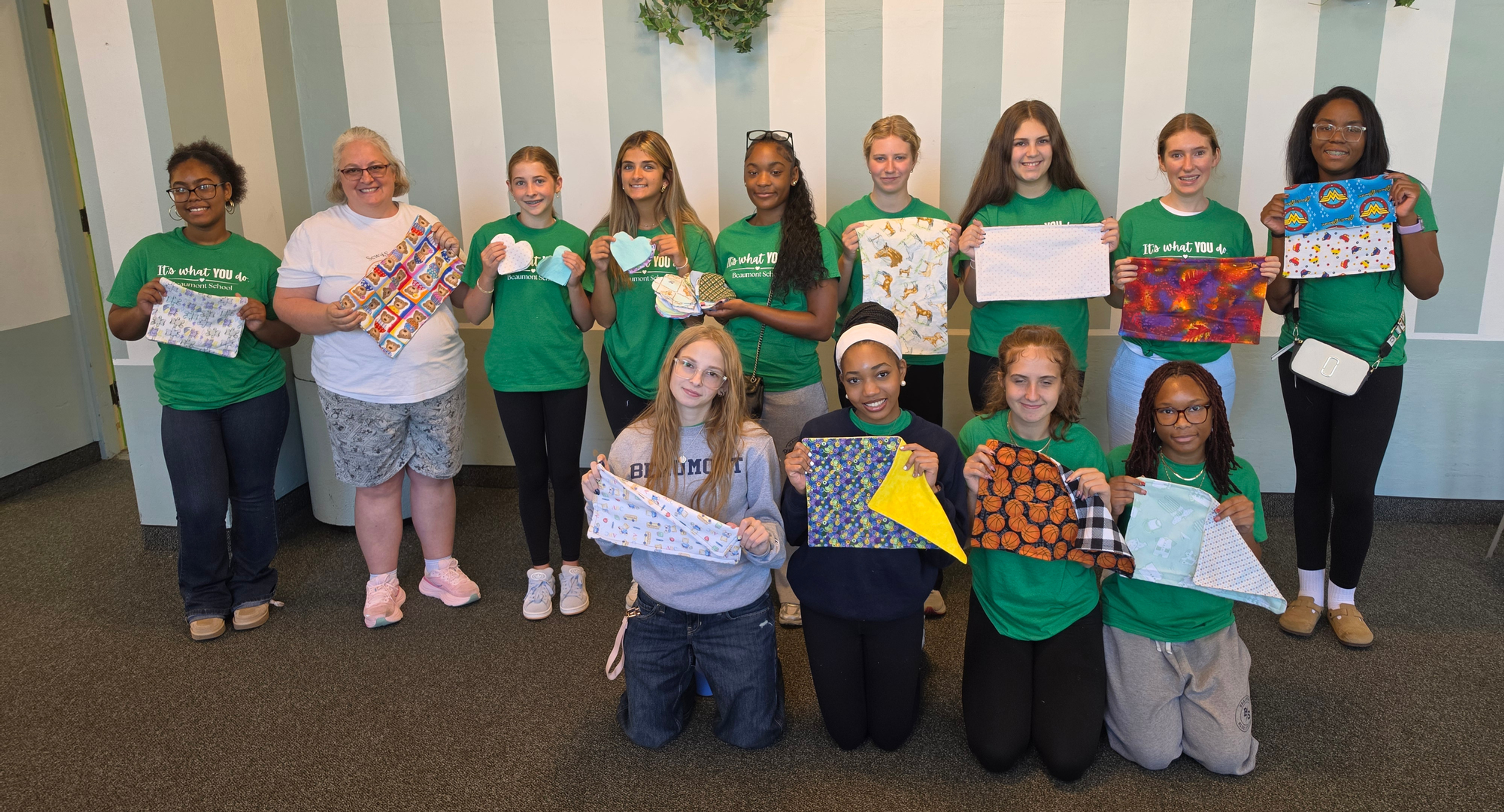 Charity Sewing Event with students from Beaumont High School