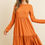 Thumbnail: Solid Long Sleeve Double Layered Ruffle Dress