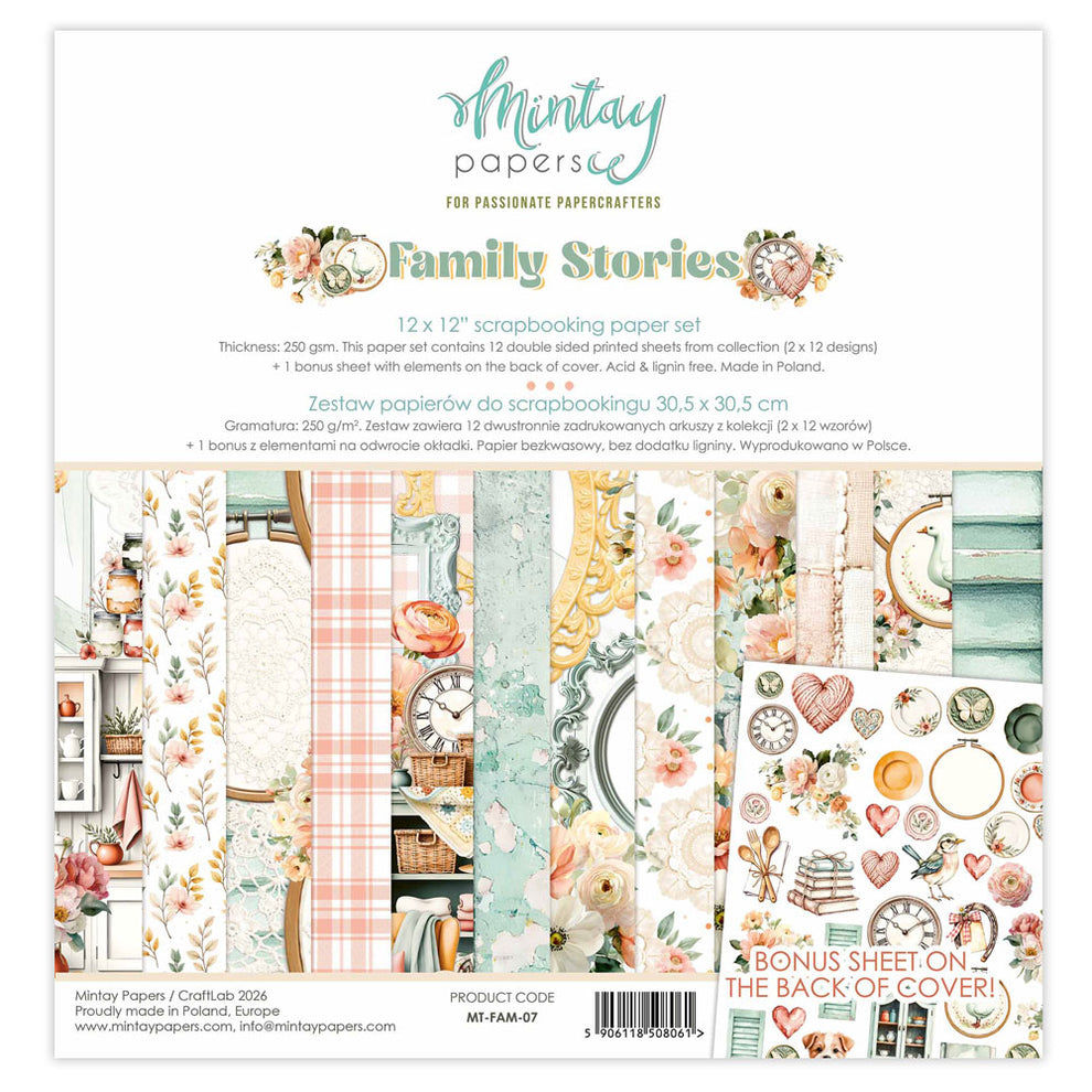 Mintay 12x12 Paper Collection - Family Stories
