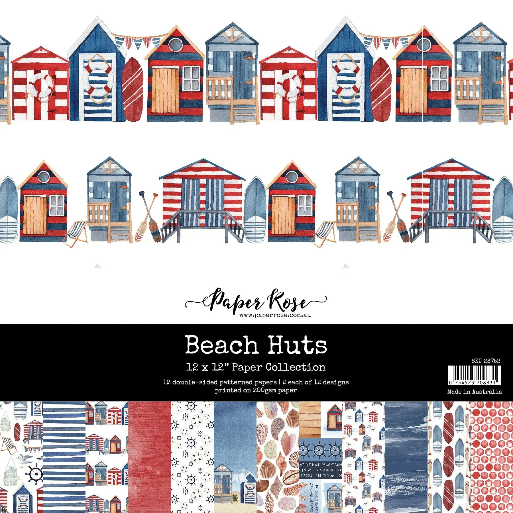 Paper Rose 12x12 Collection Beach Hut