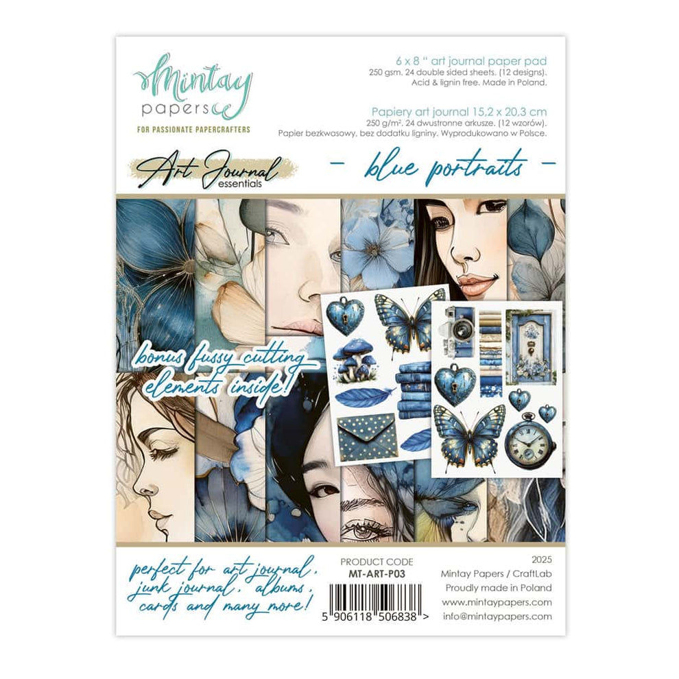 Art Journals Essential 03- Blue Portraits
