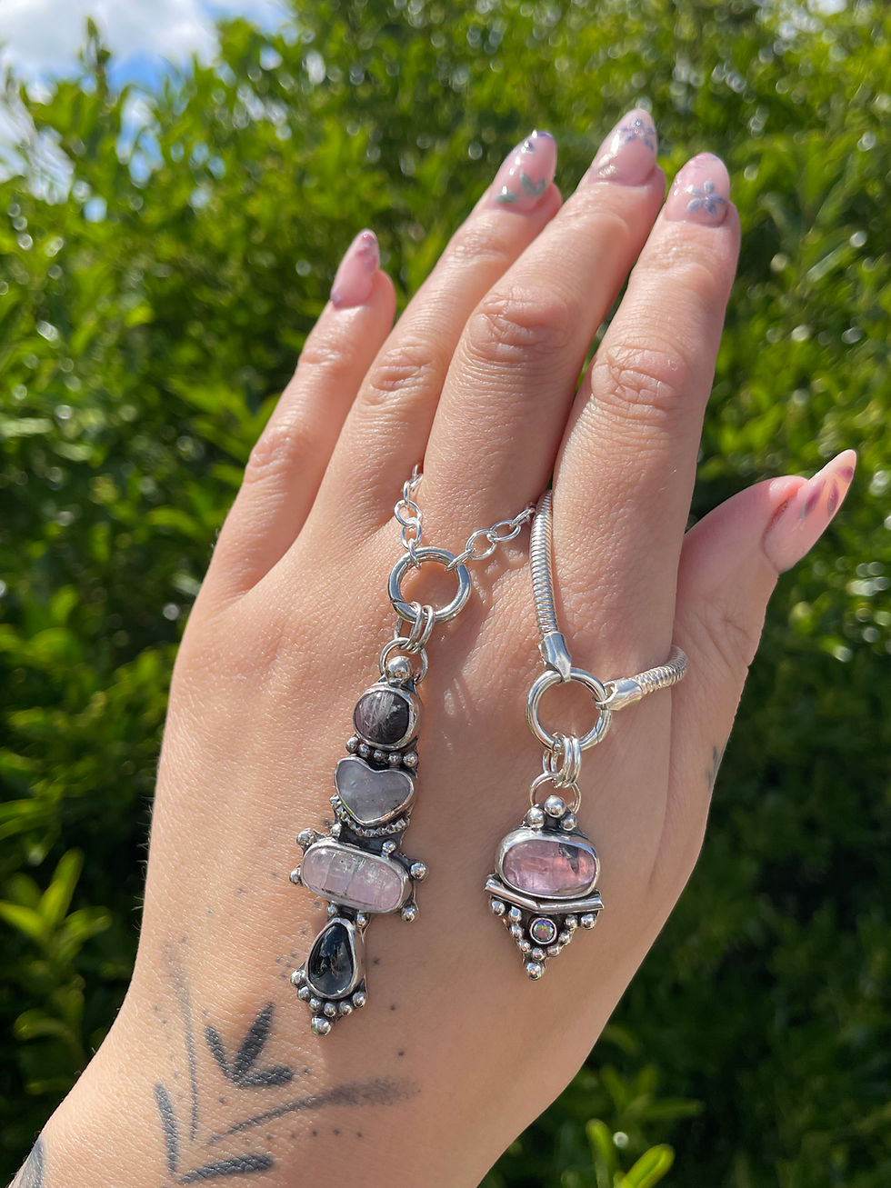 Thumbnail: Tourmaline and Opal Ethereal Necklace Charm