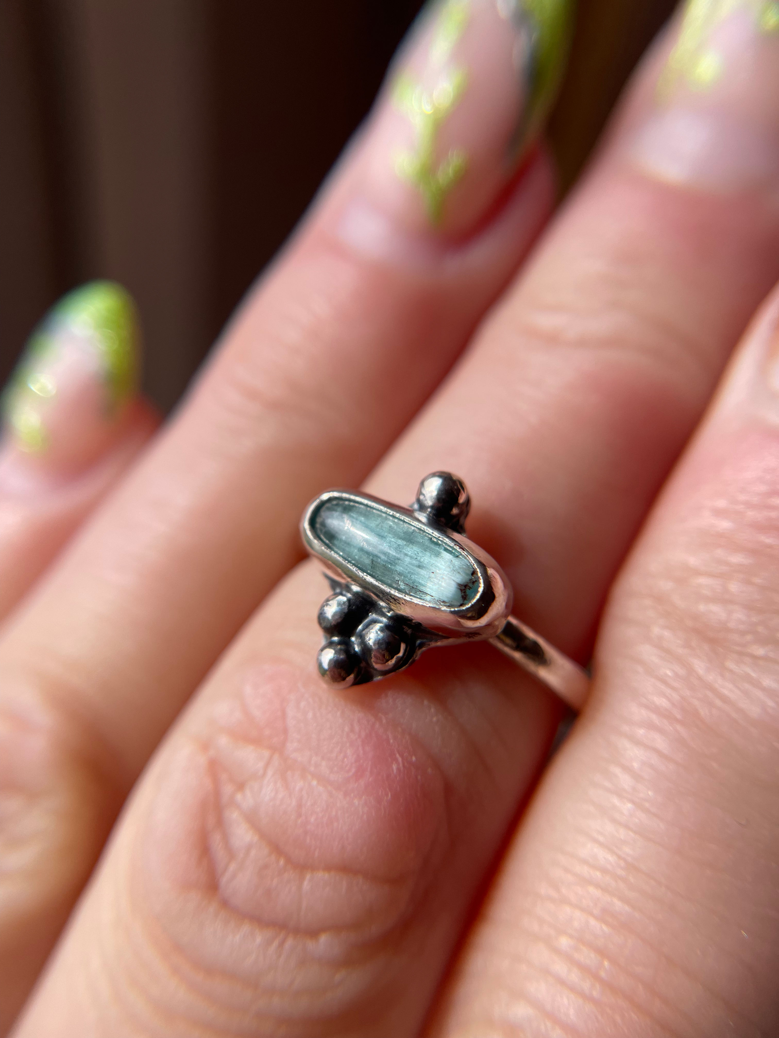 Blue Tourmaline Ring