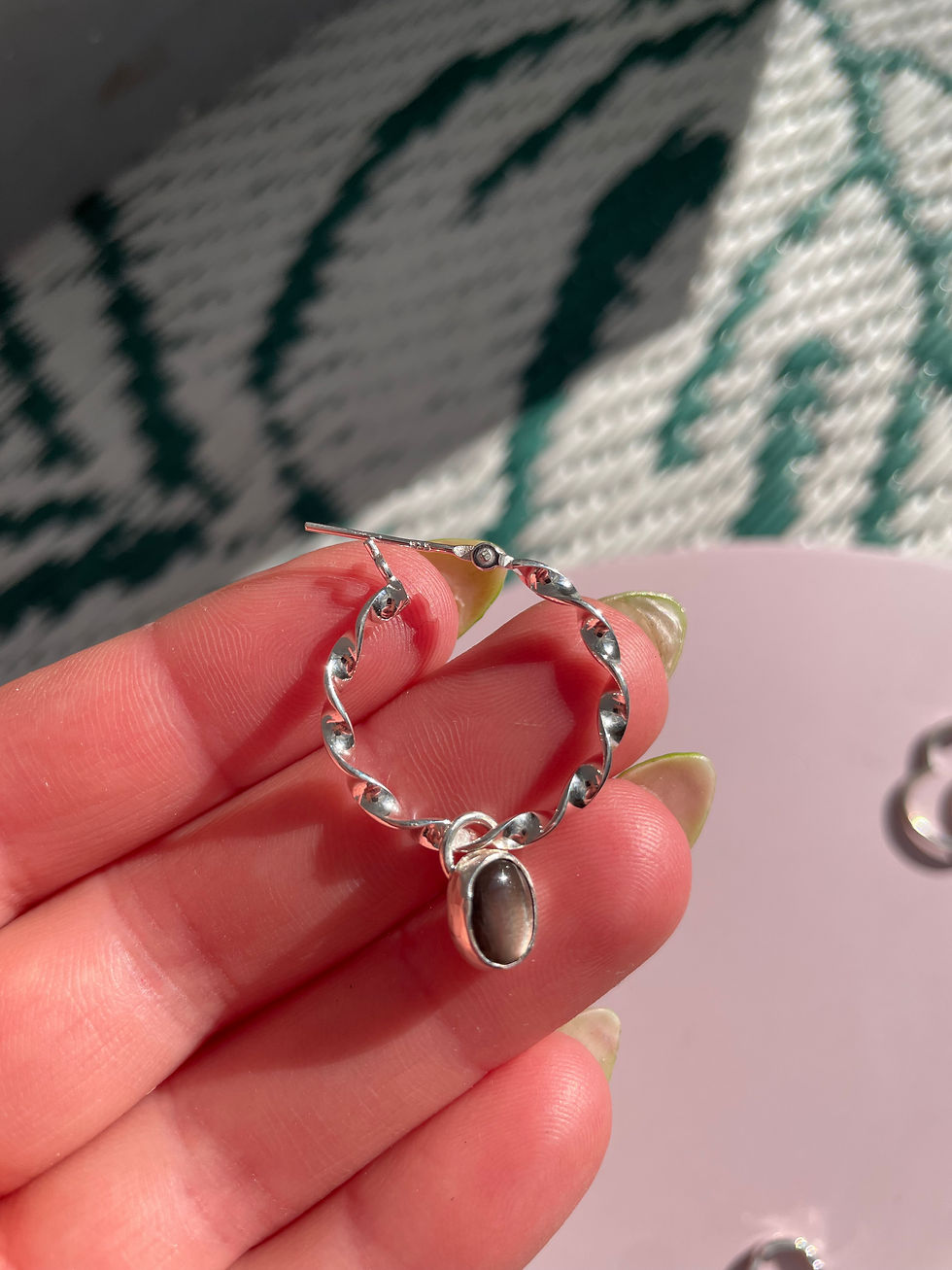Thumbnail: Abalone Shell Hoop Charms