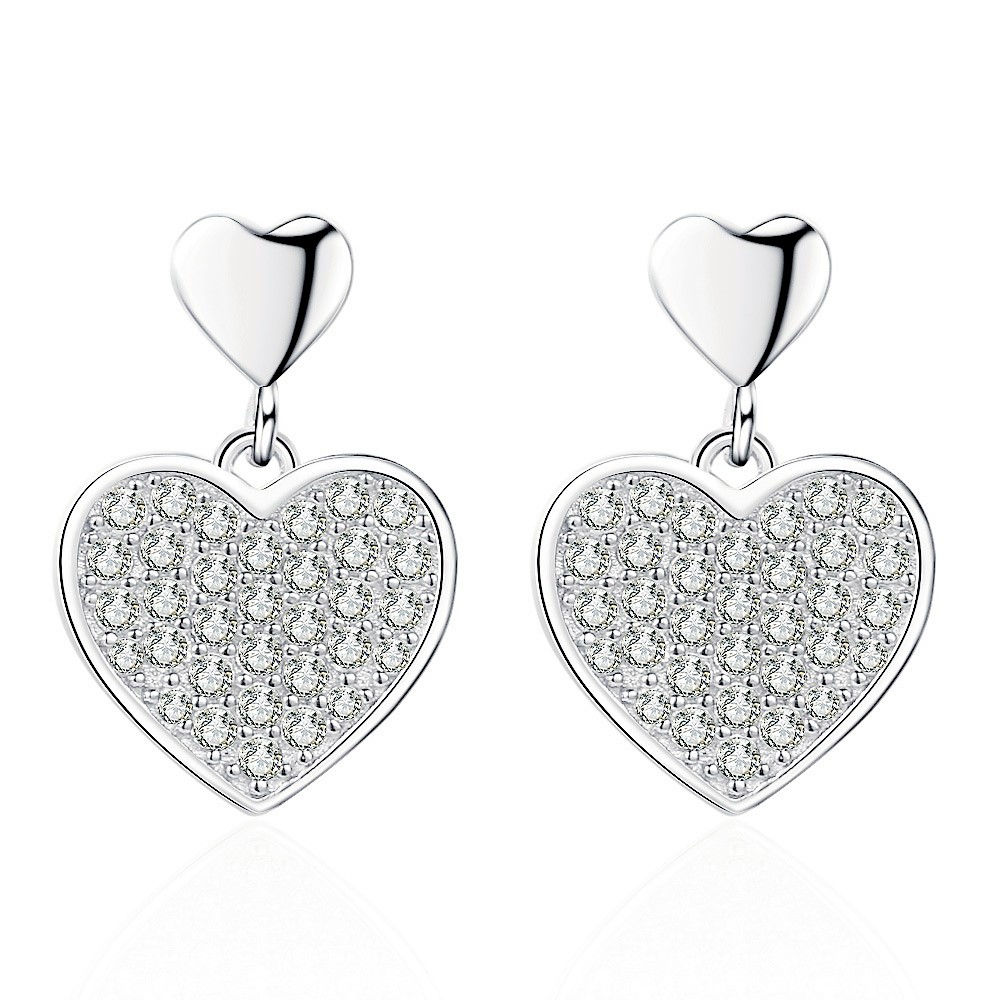 Hanging Hearts Stud Earrings