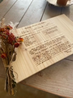 Unique Recipe board