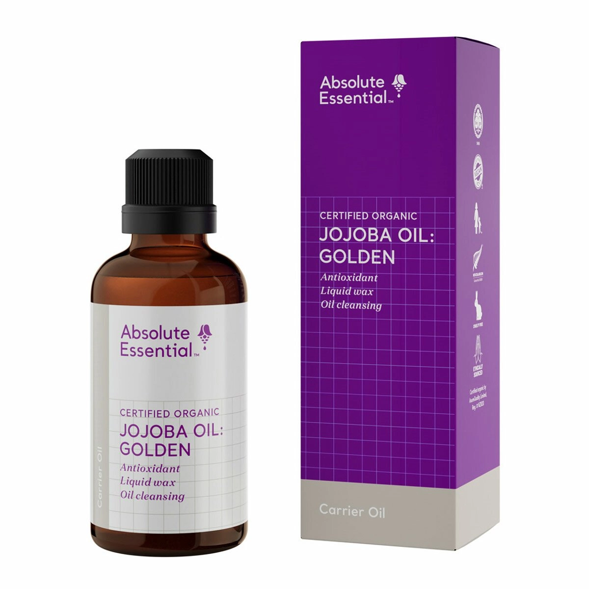 Jojoba Oil: Golden Distilled Essential and Carrier oil 50 ml