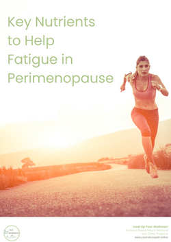 Key Nutrients  to Help  Fatigue in Perimenopause Handout cover