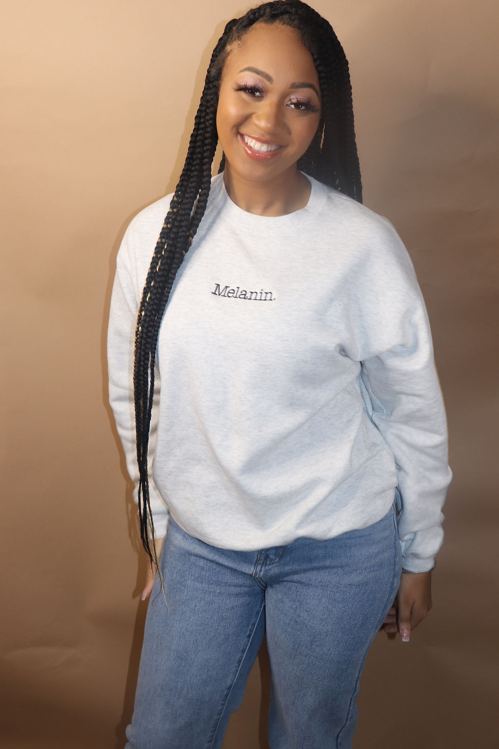 Thumbnail: Melanin. Embroidered sweatshirt 
