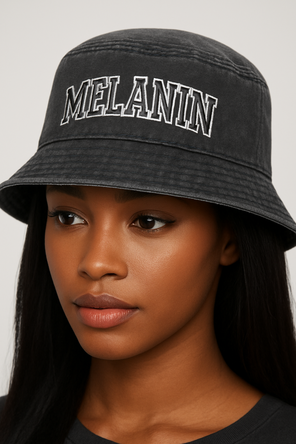 Melanin Denim Bucket Hat