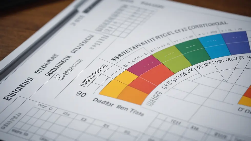 Eye-level view of a detailed statistical process control chart