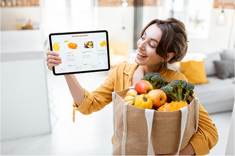 femme qui fait des courses