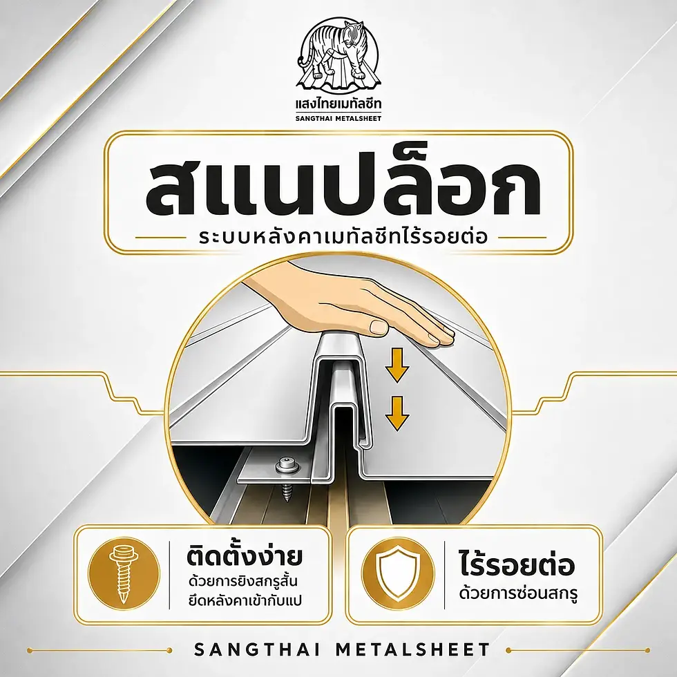รู้จักระบบติดตั้ง "หลังคา SNAP LOCK" ตัวช่วยงานเนี้ยบไร้รอยต่อ