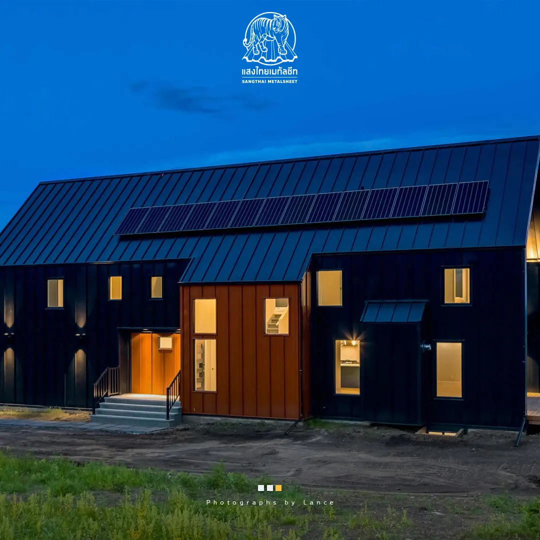 Urban Barn บ้านเมทัลชีท Triple Tone ภายนอกดูเท่สุขุม ส่วนภายในเต็มไป