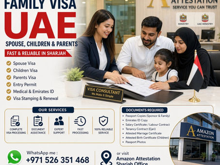 Family Visa UAE: Spouse, Children & Parents - in Sharjah