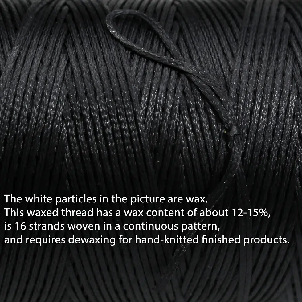 Thumbnail: Flat Waxed Thread for Leather Sewing Wax String Polyester Cord Craft Stitching
