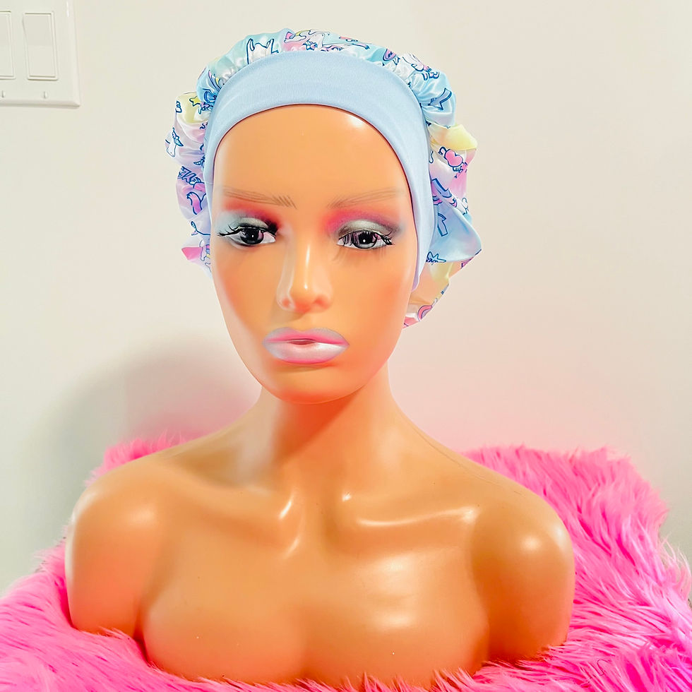 Thumbnail: Fancy banded Hair Bonnet Available 