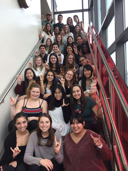 cohort photo on last class day with Lisa Dobias