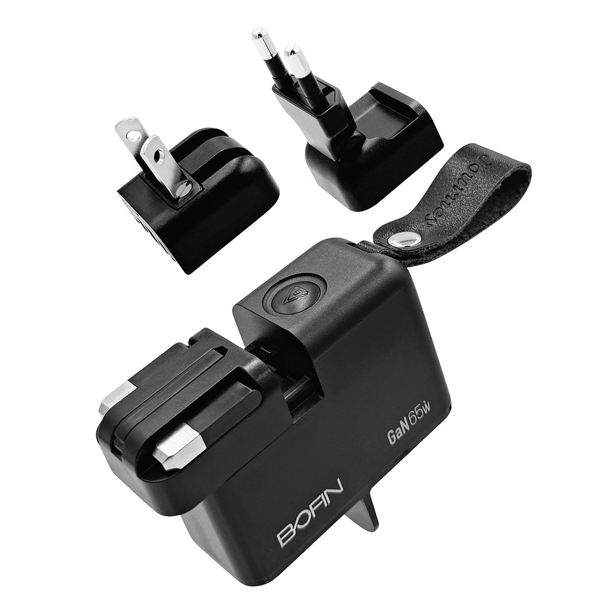 Interchangeable USB-A + Type-C 65W GaN Travel Charger