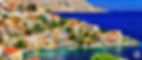 Symi island view from drone