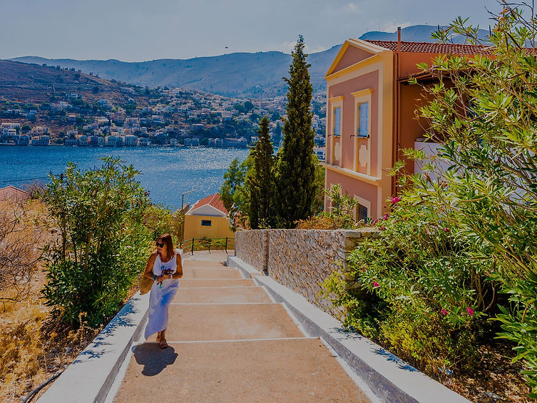 Walking in symi island