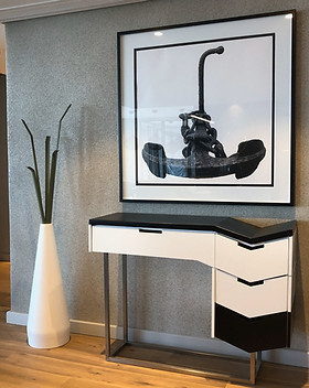 Cape Town - Silo - Custom entrance table and artwork.
