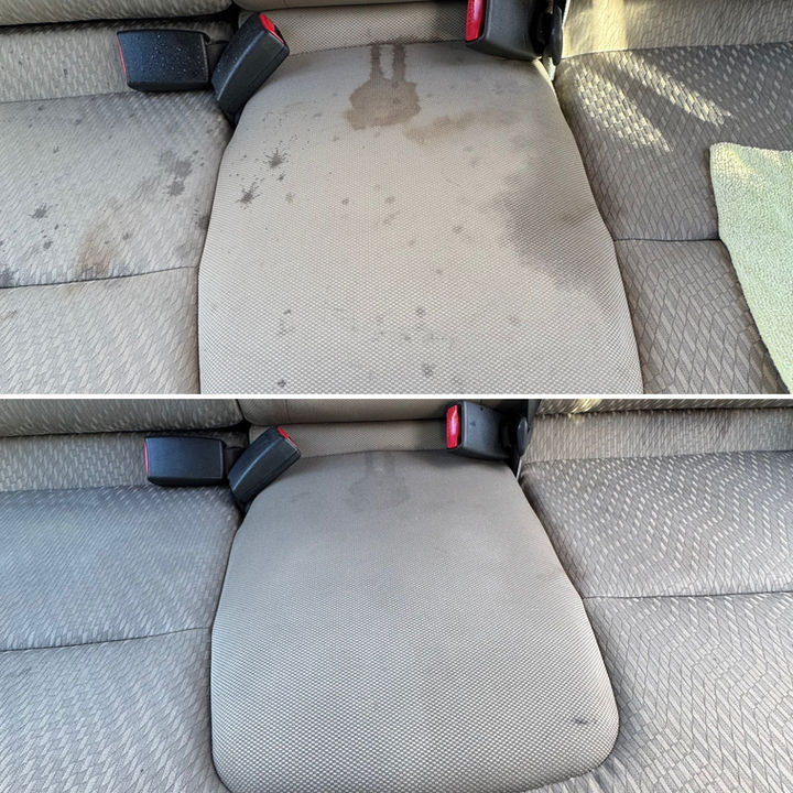 stains on seats before and after
