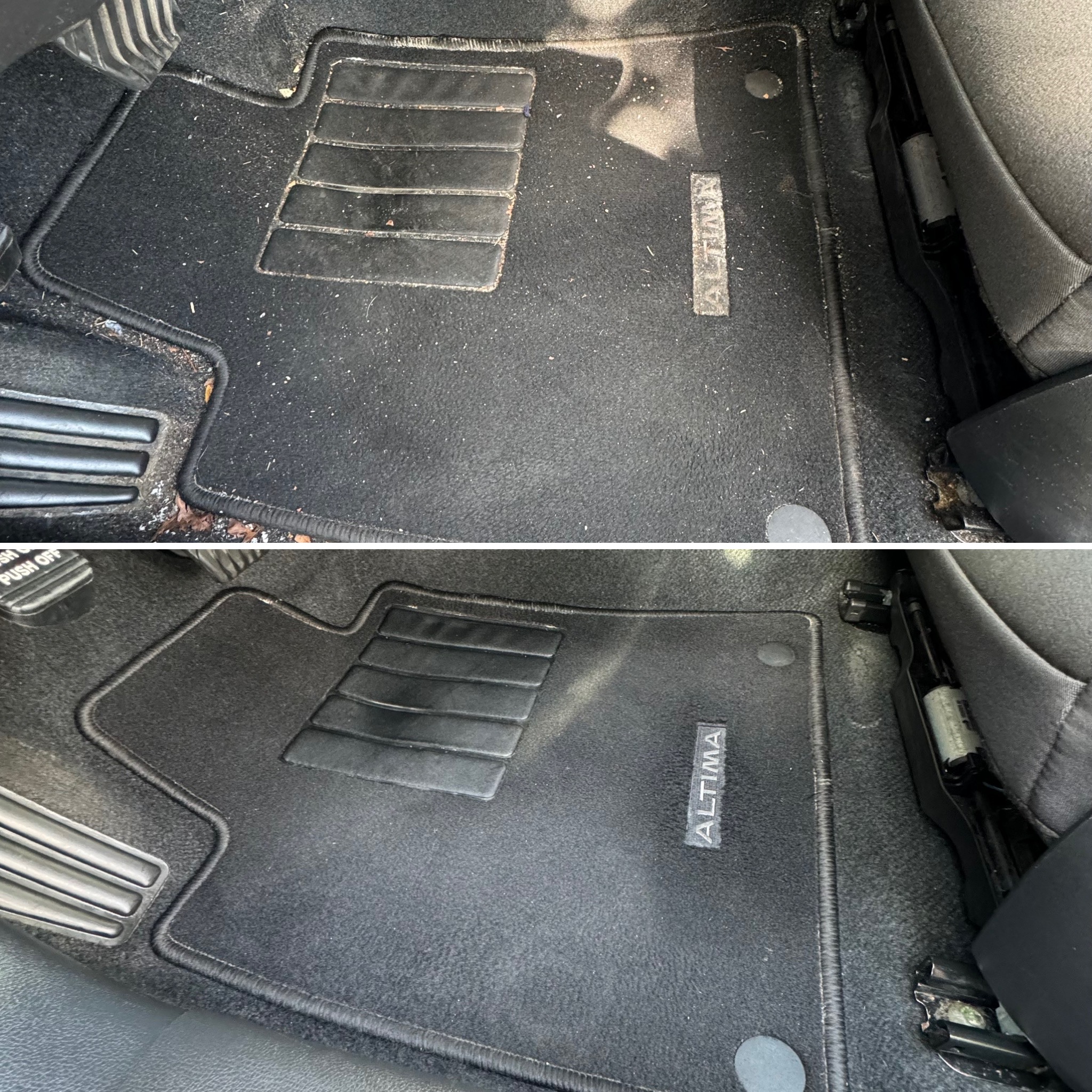 Nissan interior before and after